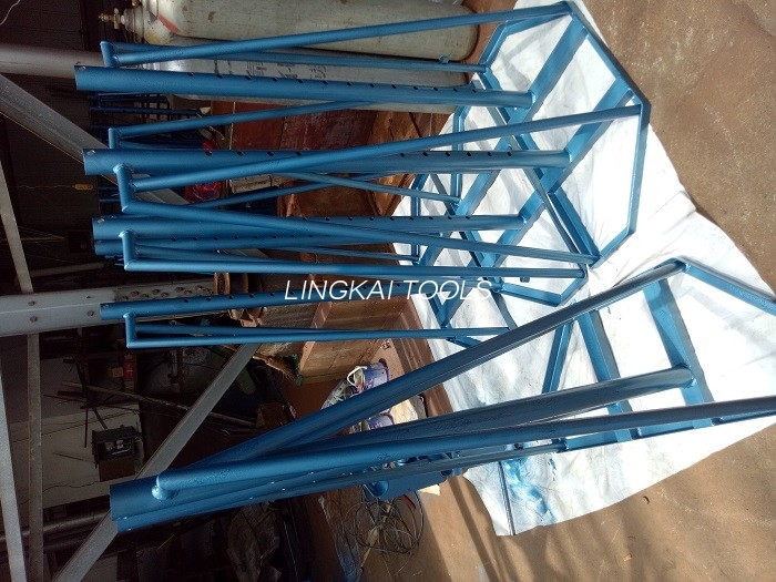 ஹைட்ராலிக் வயர் ரீல் ஸ்டாண்ட் கேபிள் உற்பத்தி உபகரணங்கள் 5 - 10 டன் வீல்ஸ்