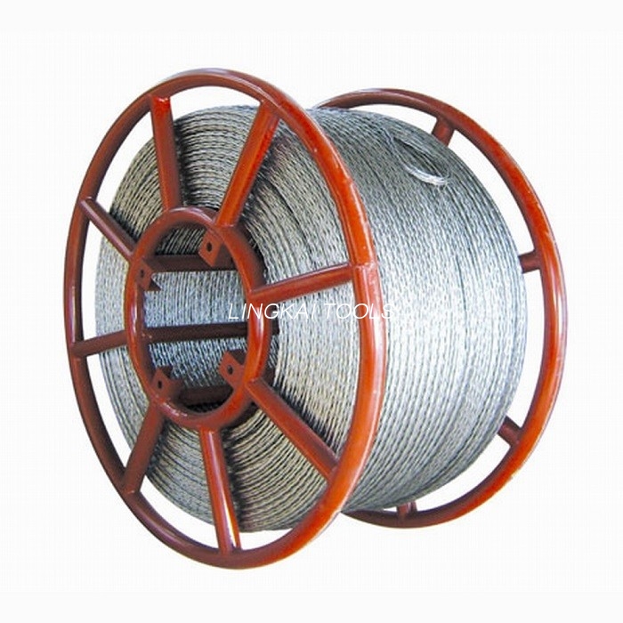 800 Kv டிரான்ஸ்மிஷன் லைனுக்கான 26மிமீ ஆன்டி ட்விஸ்டிங் பின்னப்பட்ட எஃகு கம்பி கயிறு